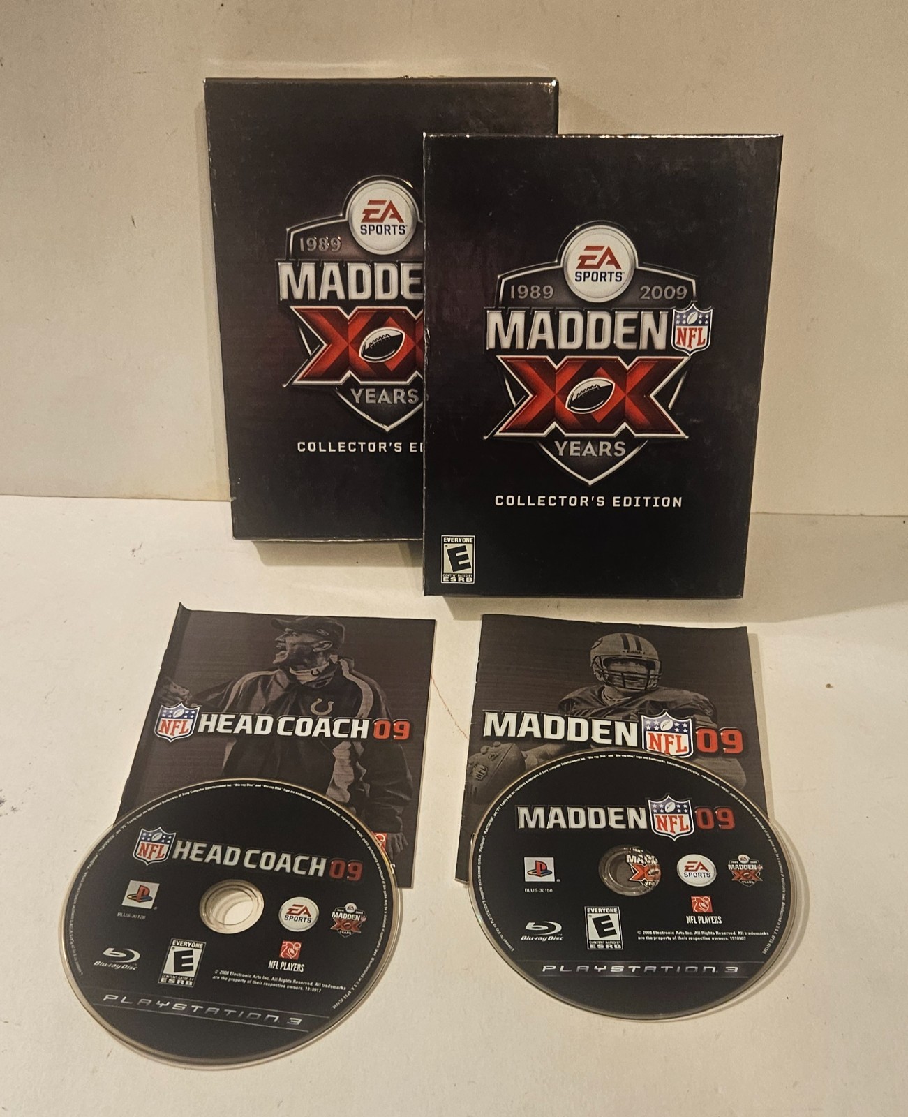 Madden NFL 09 XX 20 Years Collector’s Edition PS3 CIB 2 Discs Head Coach 09