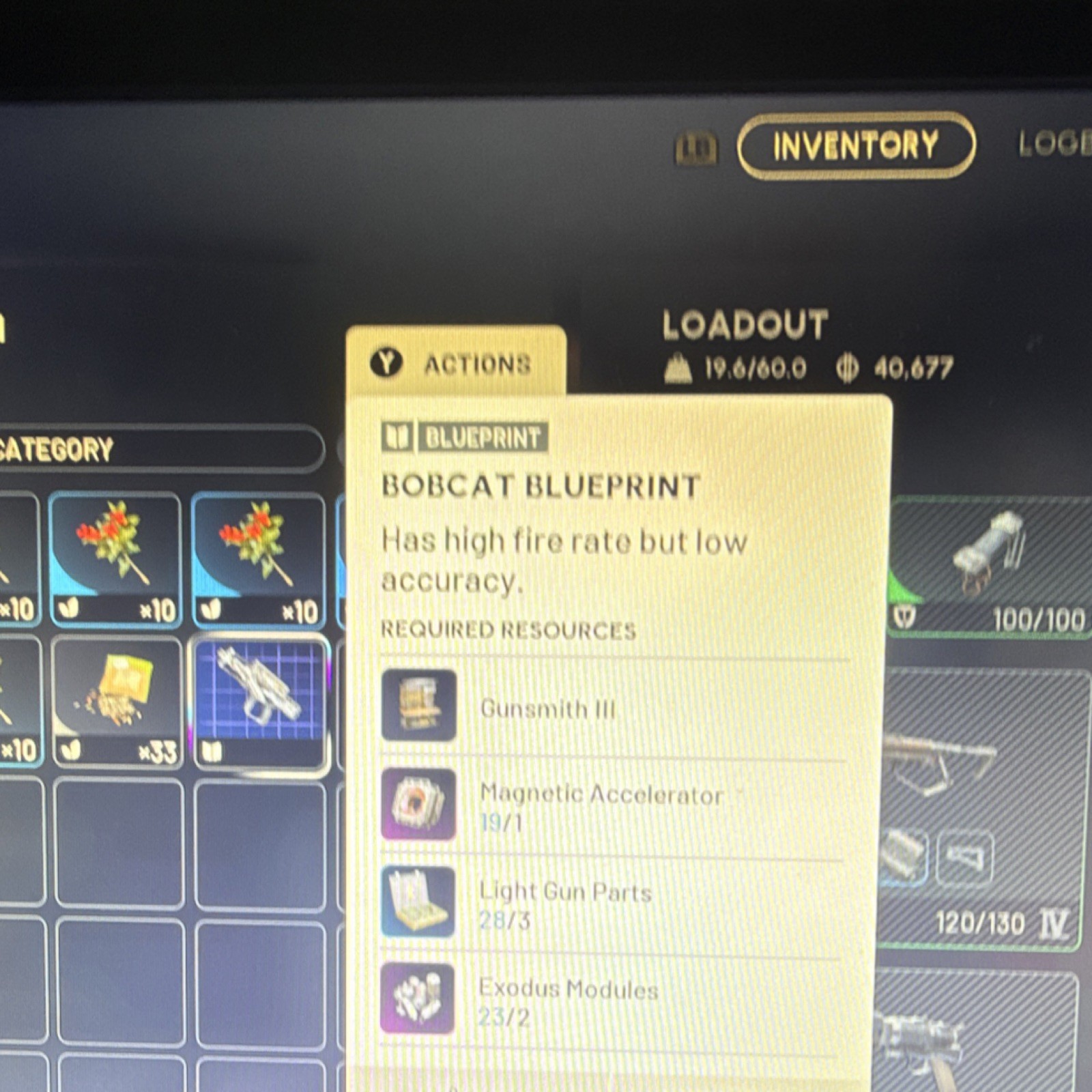 Bobcat Blueprint In-Game Digital Item – Blueprint, High Fire Rate, Low Accuracy