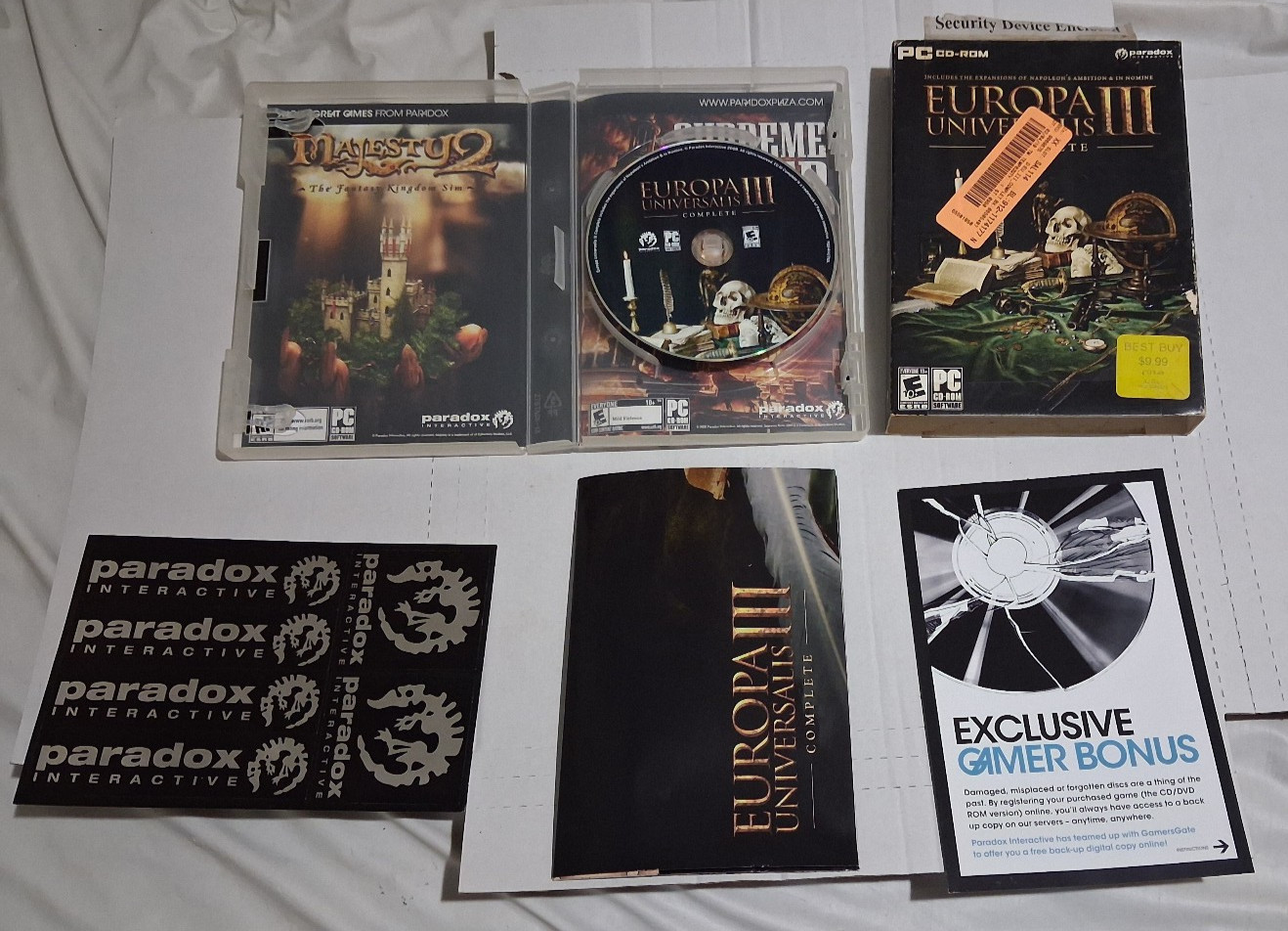 Europa Universalis III Complete w/Poster Map/PC Game in Case&Box (Tested Works)