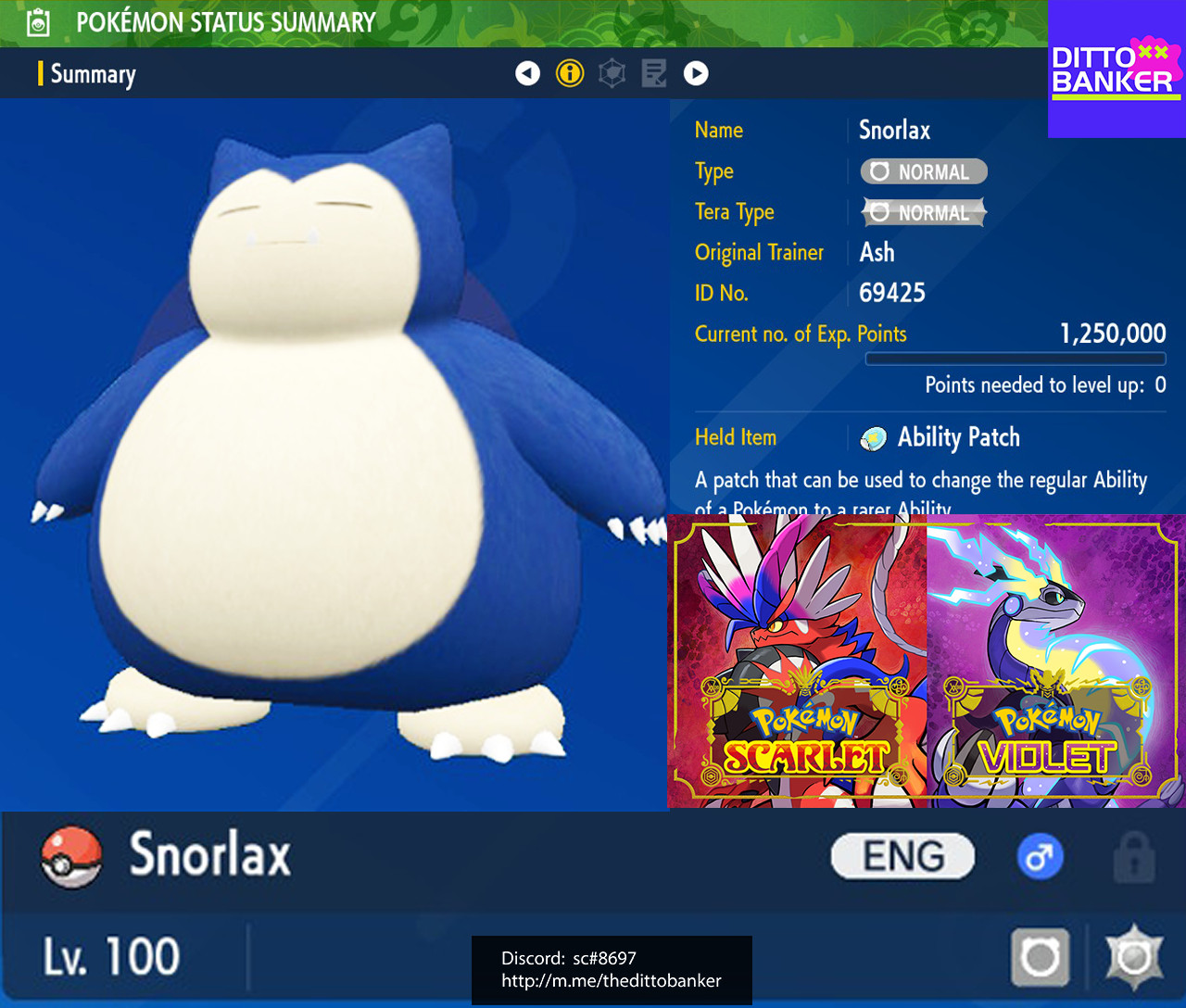 Pokemon Scarlet/Violet ✨SHINY SNORLAX Lv1 TEAL MASK NEW 6IV Careful FAST SEND