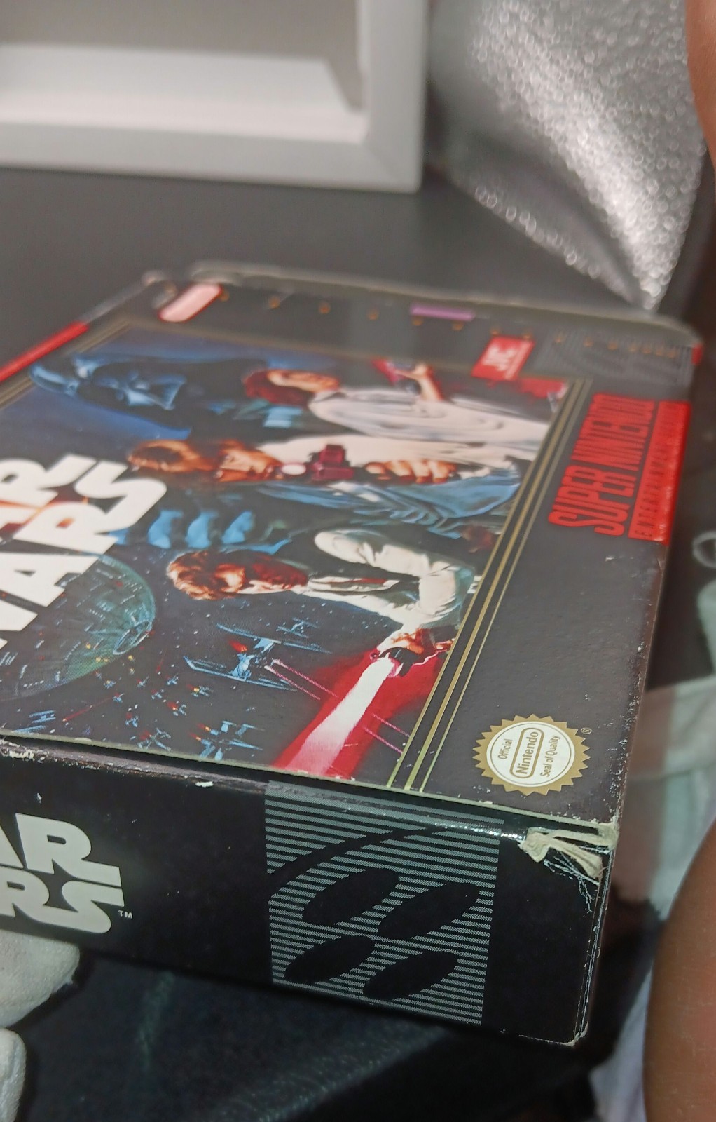 STAR WARS „SUPER“(1991) SNES COMPLETE IN BOX-EXCELLENT! PLAYS!RARE LARGE INSERT!