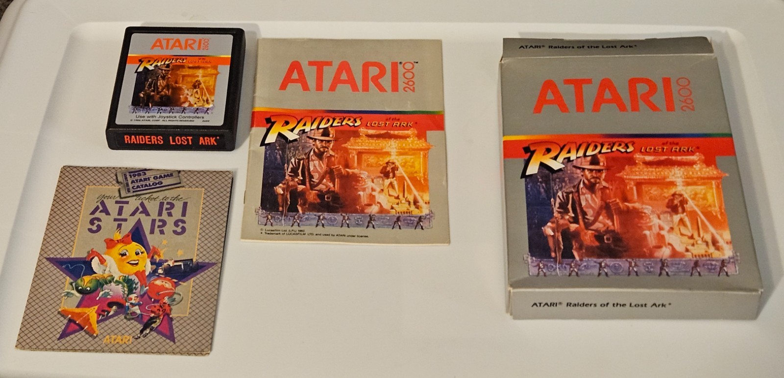 Raiders of the Lost Ark Atari 2600 „RAIDERS LOST ARK“ Variant Misprint CIB WORKS