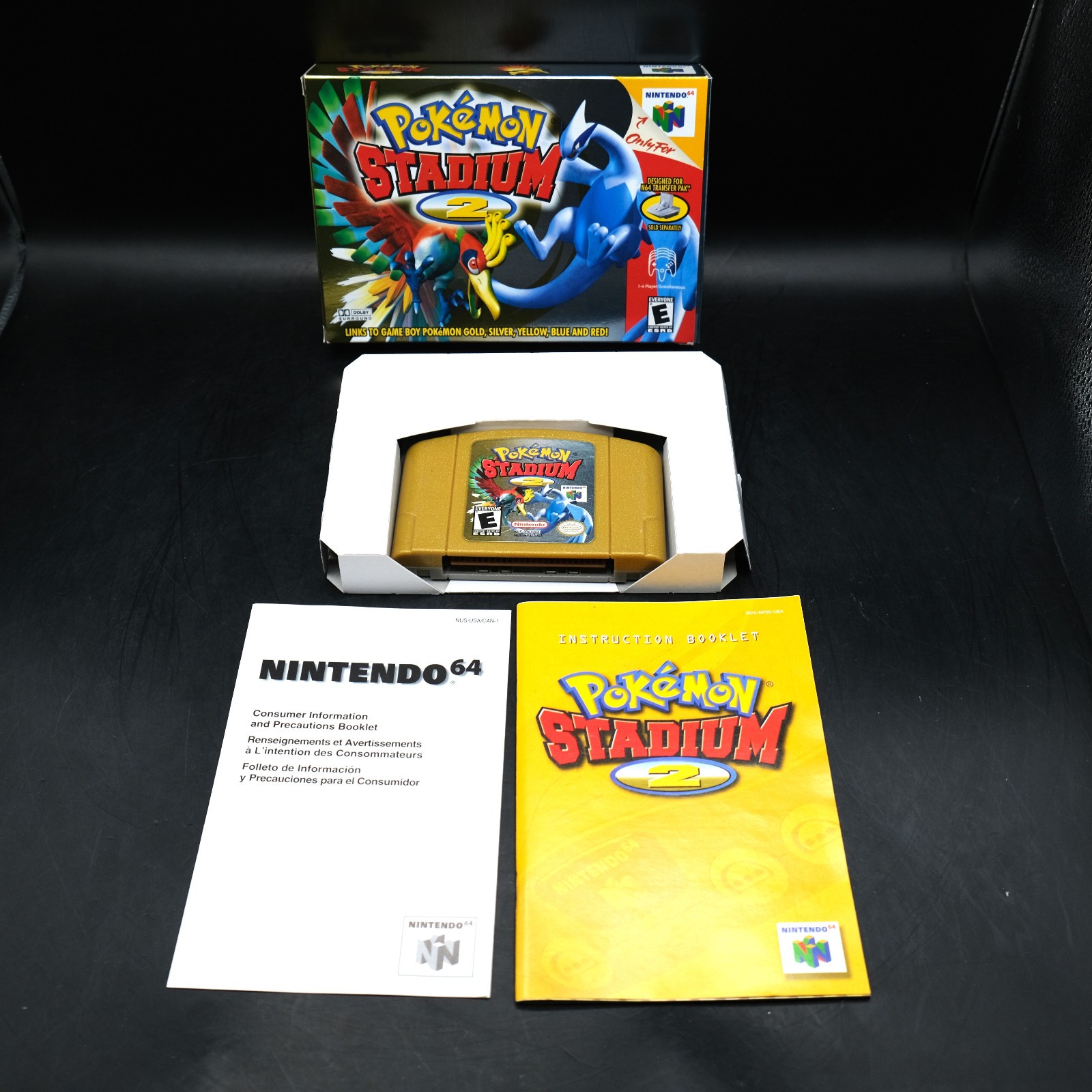 MINT CIB Pokemon Stadium 2 Nintendo 64 N64 100% Complete In Box Authentic Tested