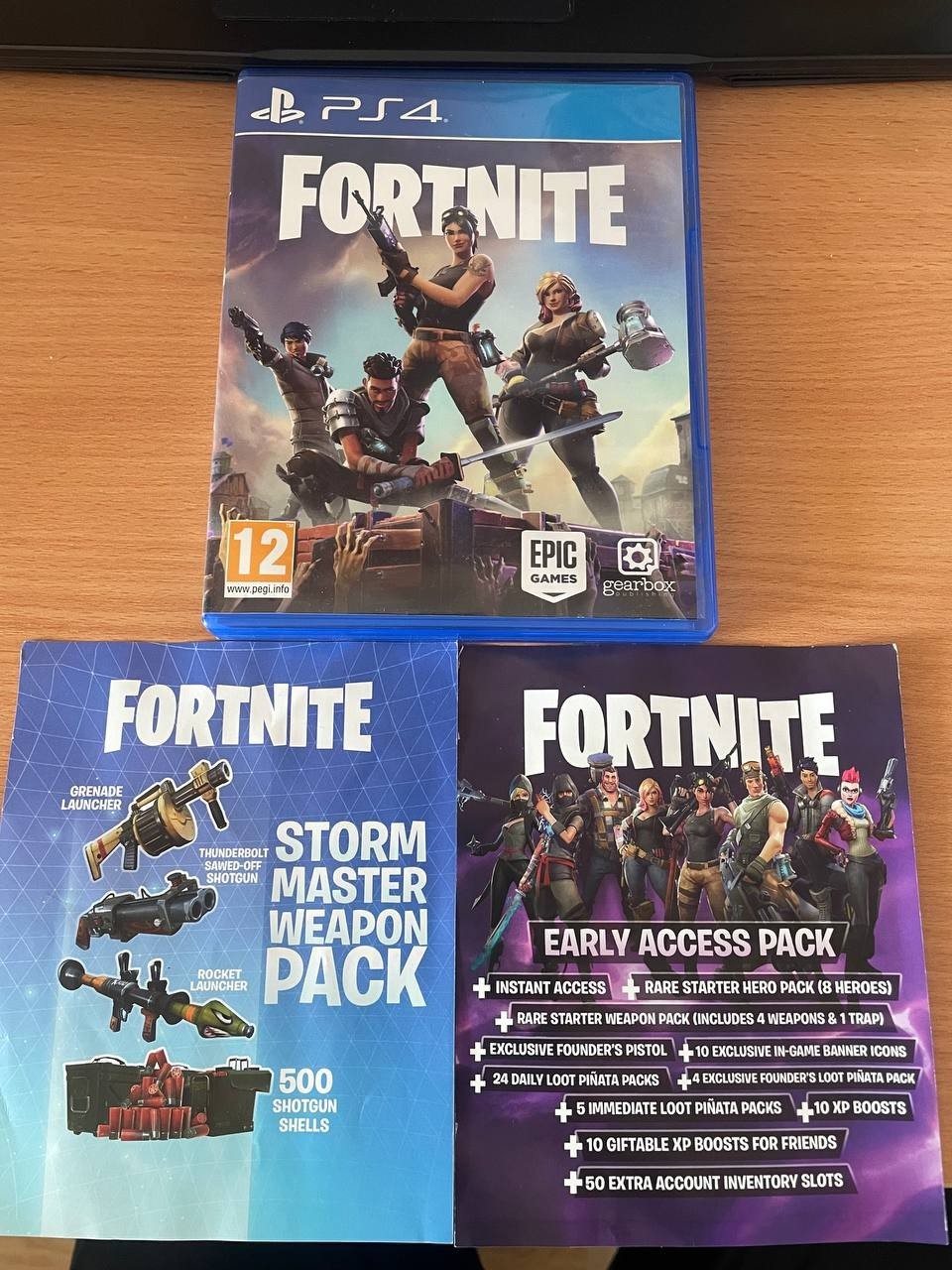 Fortnite Deluxe Founder’s Pack + Storm Master Weapon Pack PS4 – 2 UNUSED CODES –