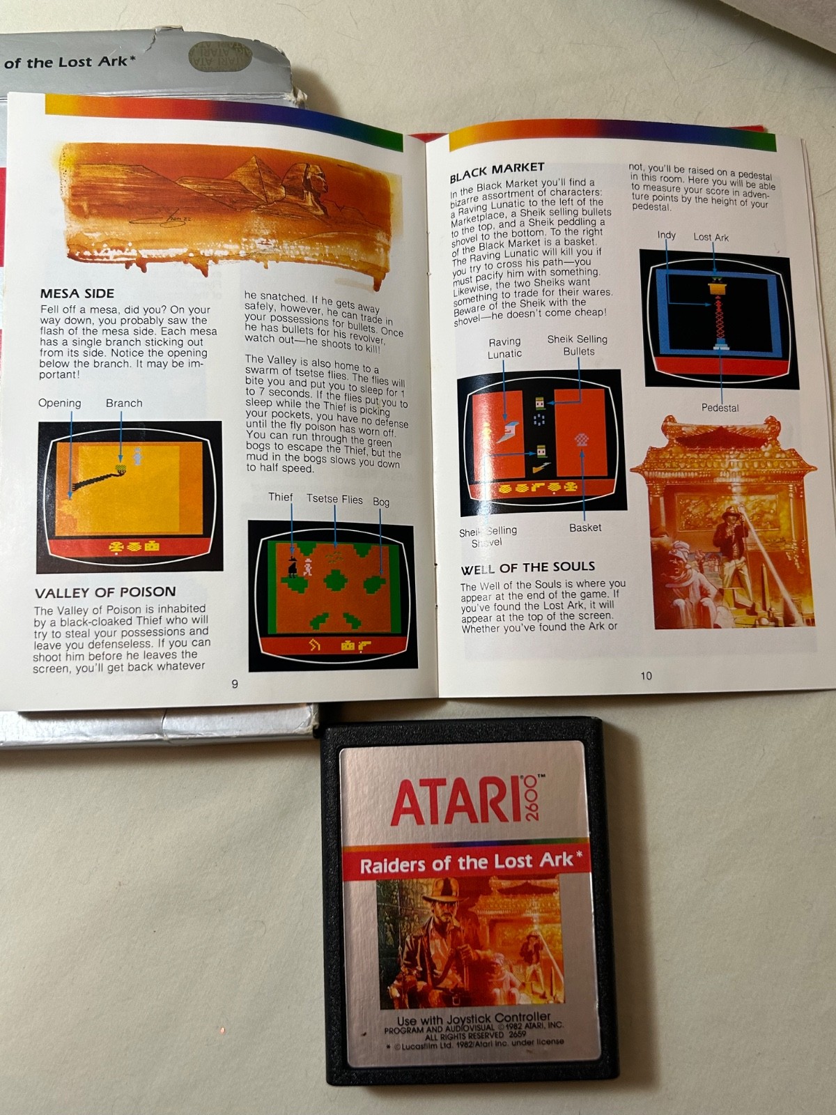 Raiders of the lost ark (Atari 2600, 1982) Game Cartridge (UNTESTED)