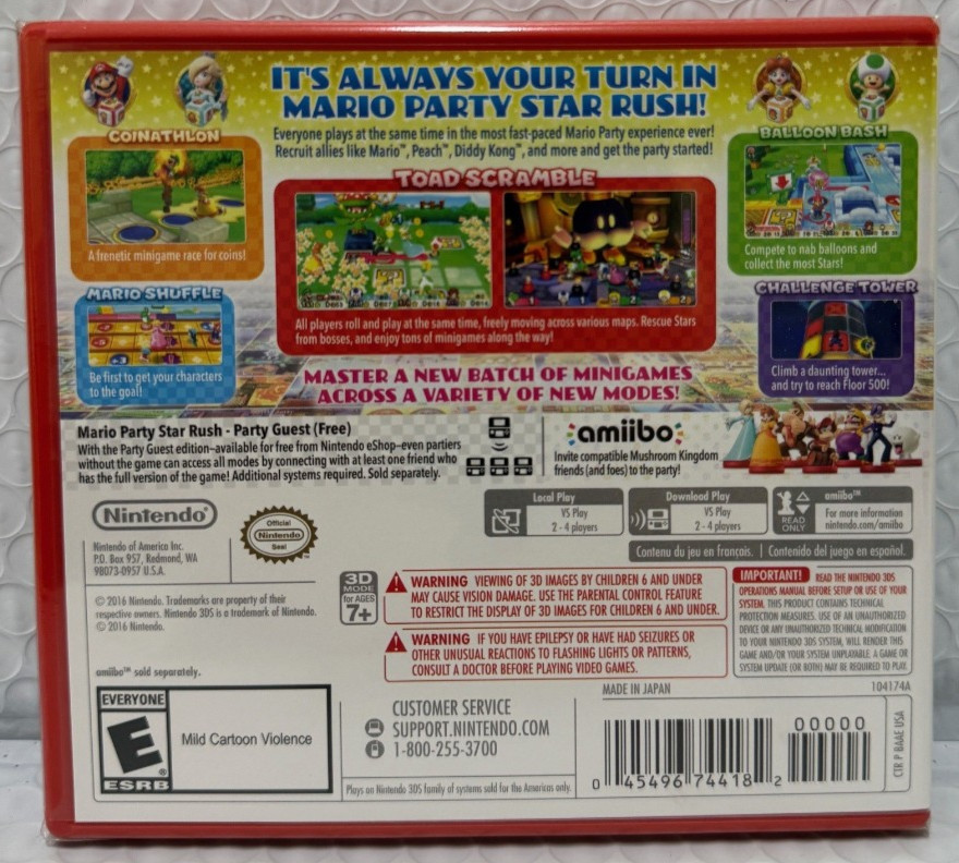 Mario Party: Star Rush – Nintendo 3DS (2016) Red Case