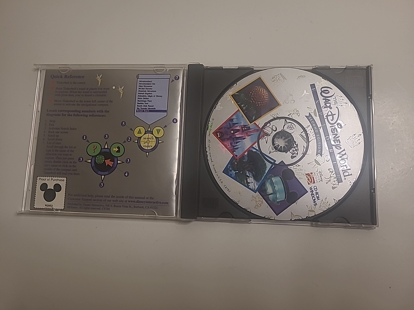 Walt Disney World Explorer Second Edition PC CD-ROM Program Handbook Software