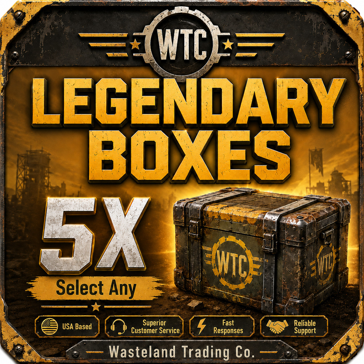 Fallout 76 {PC} | 5X Legendary Boxes | 1-4 Star Mixed or Same | WTC