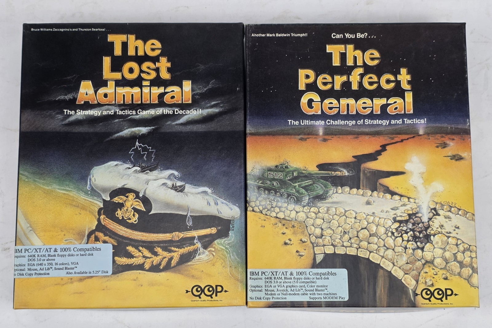 The Lost Admiral & The Perfect General BIG BOX QQP PC 3.5″ Floppy 1991 War Strat