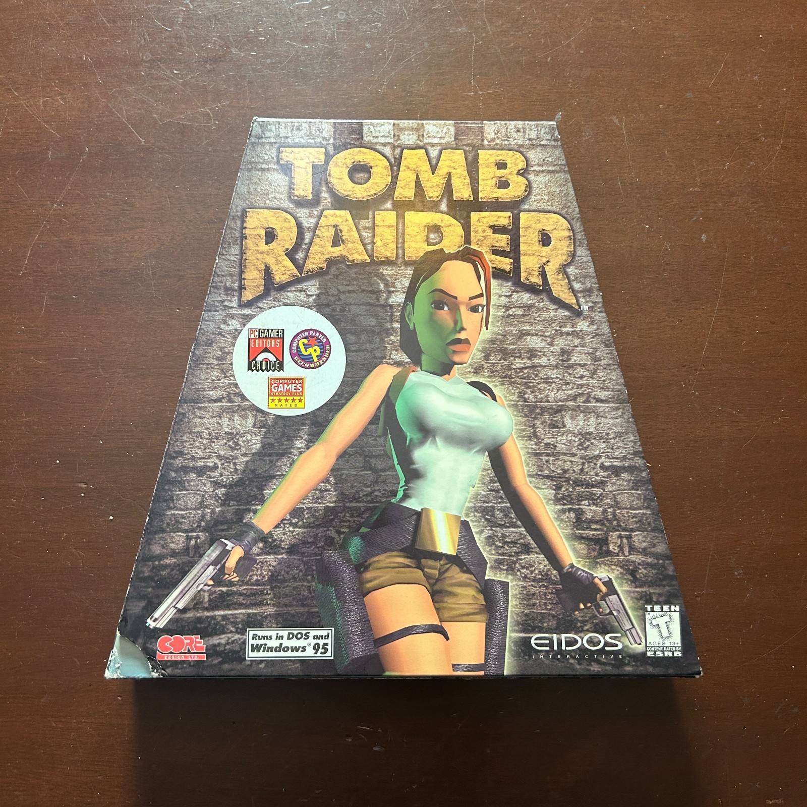 Tomb Raider Trapezoid Box Big Box PC Game Vintage 1996 CIB Excellent Condition