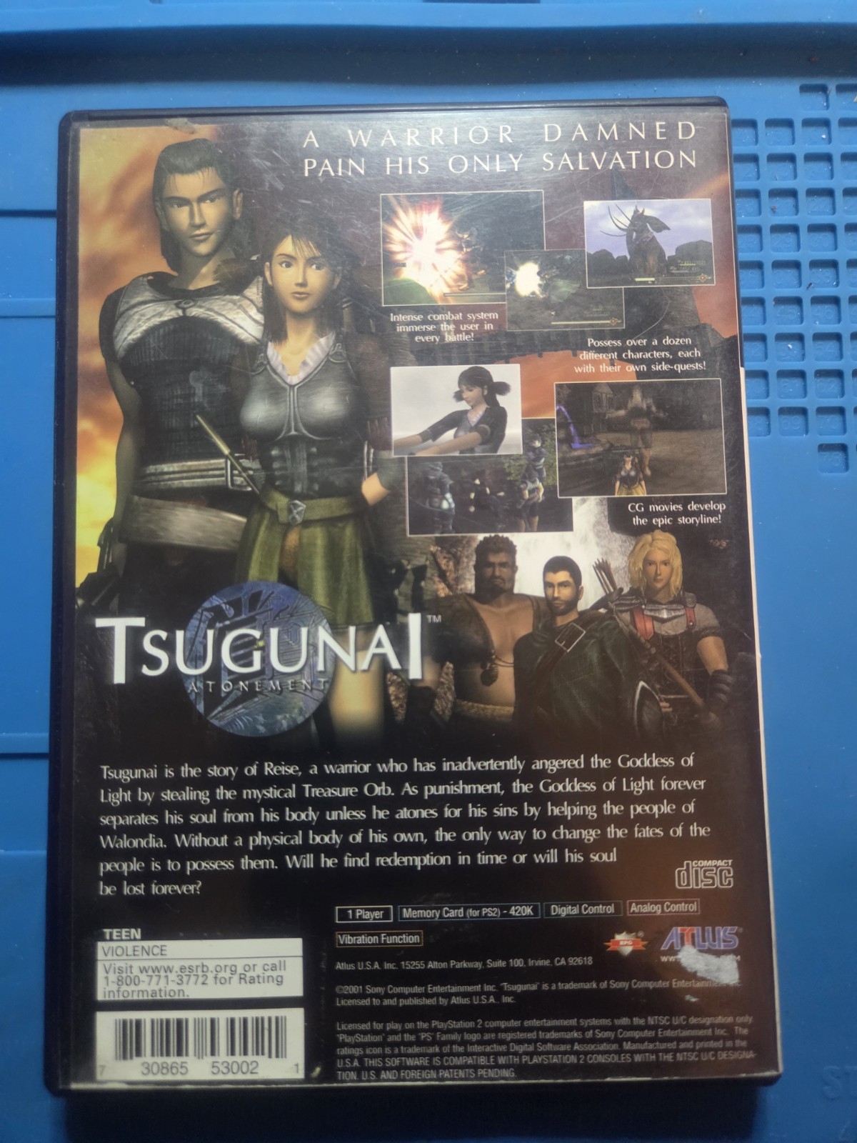 ATLUS Tsugunai: Atonement Sony PlayStation 2 NTSC-U/C 2001 Role Playing T Manual