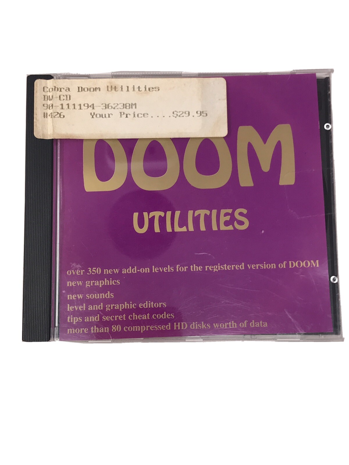 1994 Doom Utilities Disc from Cobra PC Dos Video Game United Kingdom