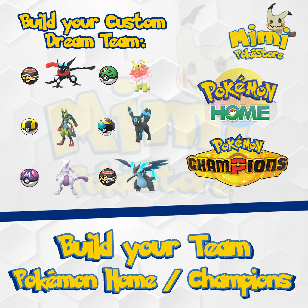 CUSTOM TEAM 6 Pokemon Shiny, Competitive Legit – Pokémon Champions & Home MOBILE