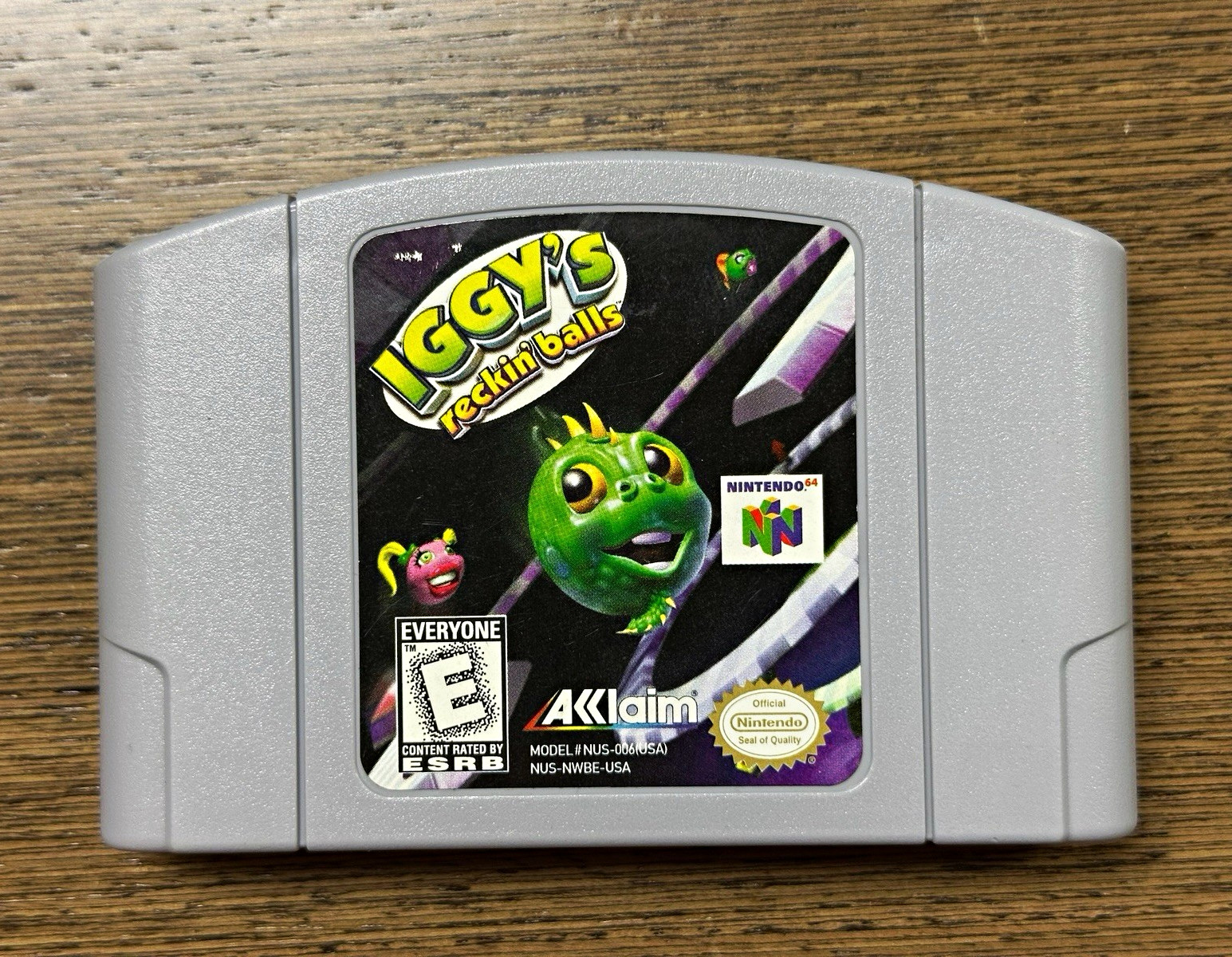 Iggy’s Reckin‘ Balls Nintendo 64 N64 Game Cartridge Acclaim E NTSC-U/C