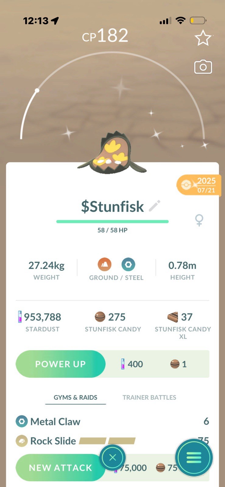 ✨Stunfisk shiny TRADE✨ link trade Pokémon GO Android iOS
