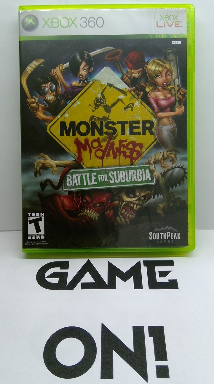 Monster Madness Battle for Suburbia (Xbox 360, 2007) Complete Tested Working