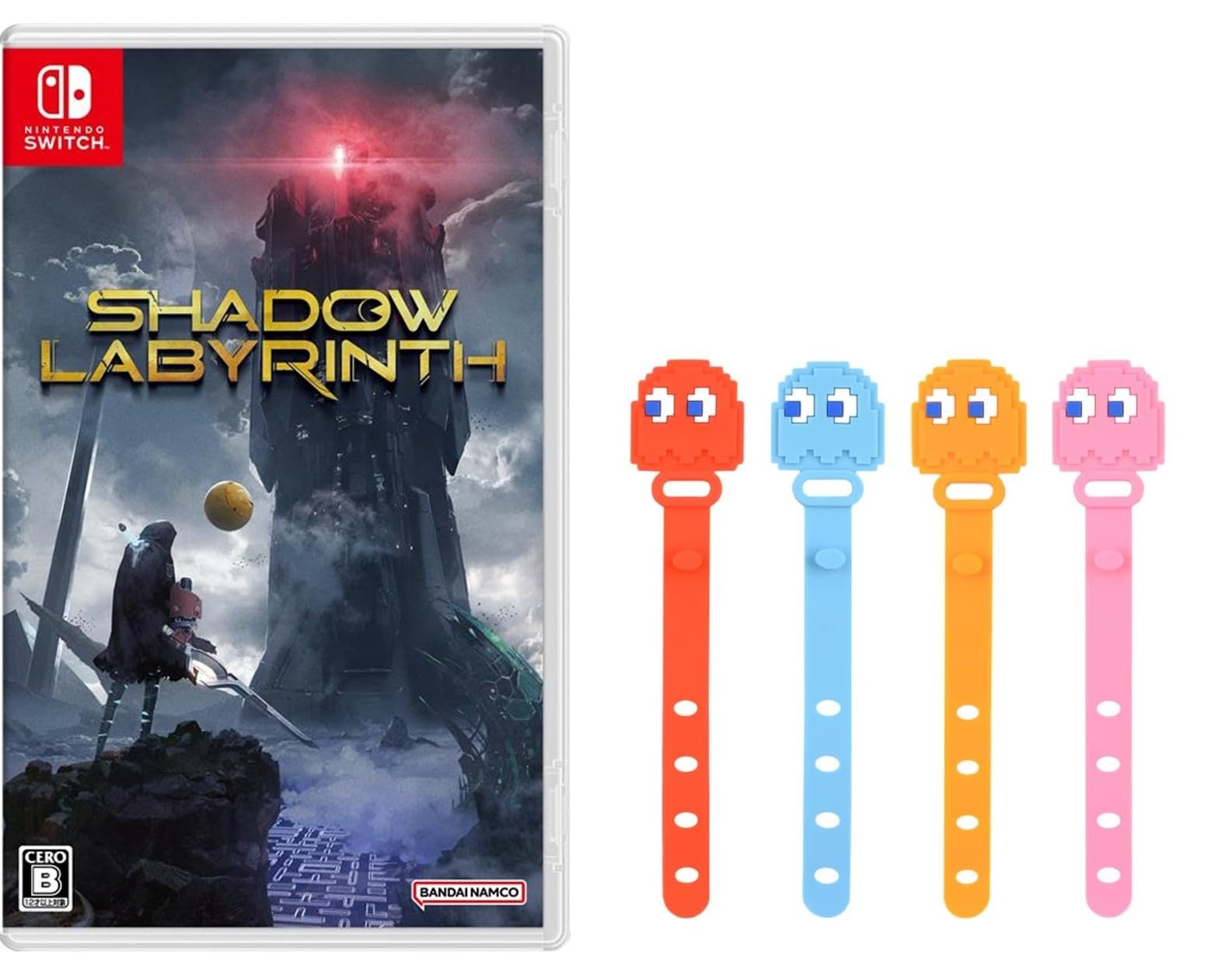 (JAPAN) Switch video game Shadow Labyrinth & Pac-Man Cable ties