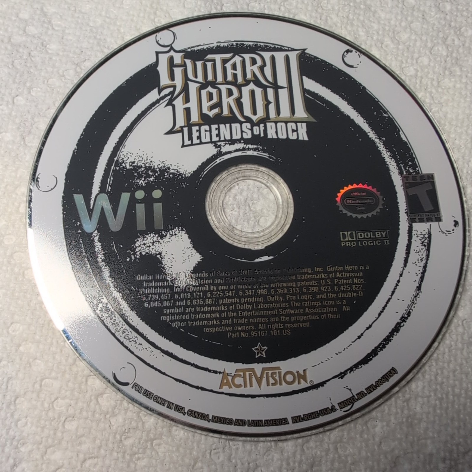 Guitar Hero 3 – Legends Of Rock (Nintendo Wii, 2007) Disc Only