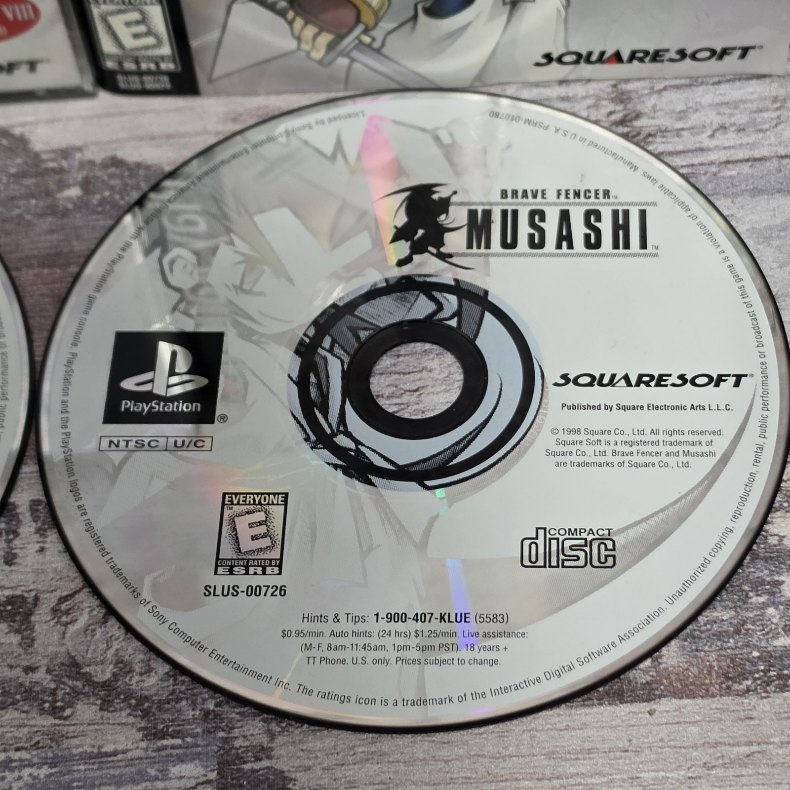 Squaresoft Brave Fencer Musashi Sony PlayStation 1 PS1 NTSC-U/C Complete Tested