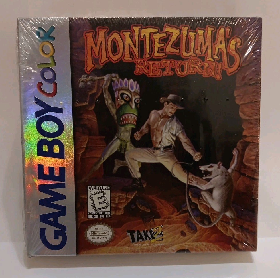 Montezuma’s Return Gameboy Color HOLO FOIL Factory Sealed Very RARE GBC