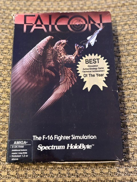 FALCON F-16 AMIGA GAME W/ BOX + PAPERS CLASSIC COMPUTER SEE PICS