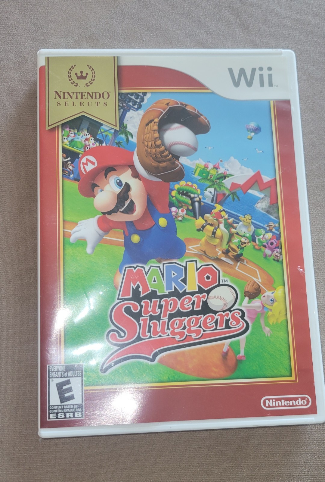 Mario Super Sluggers NINTENDO SELECTS (Wii, 2008) COMPLETE disk/case/manual