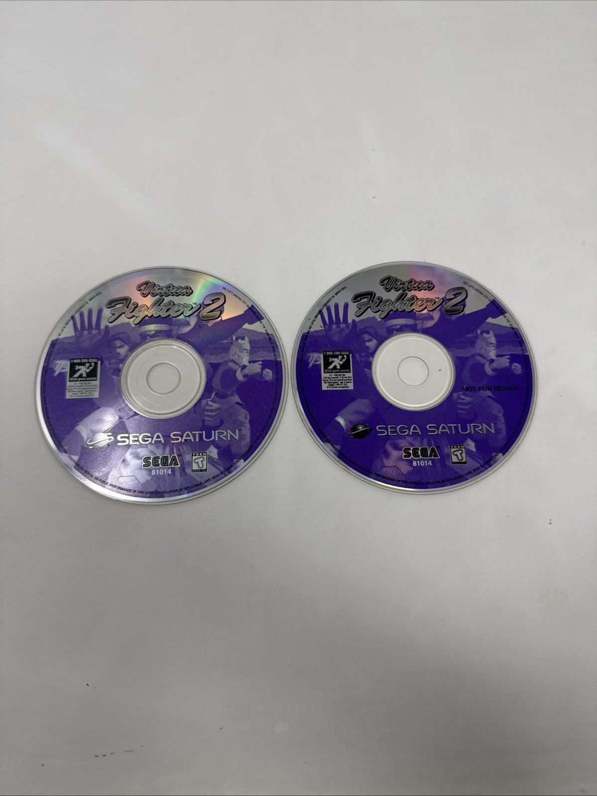 Virtua Fighter 2 Lot Of 2 Sega Saturn 1996 Disc Only Tested Working Free Ship