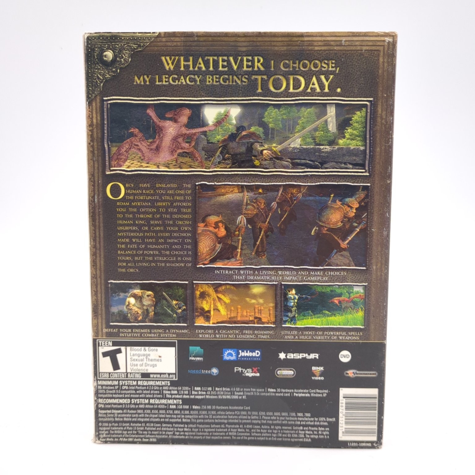 Gothic 3 PC Video Game RPG Open World Piranha Bytes JoWooD Aspyr