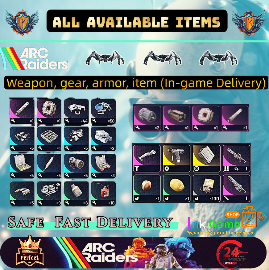 🔥 ARC RAIDERS ✨ All Materials Components Parts Seeds Clip