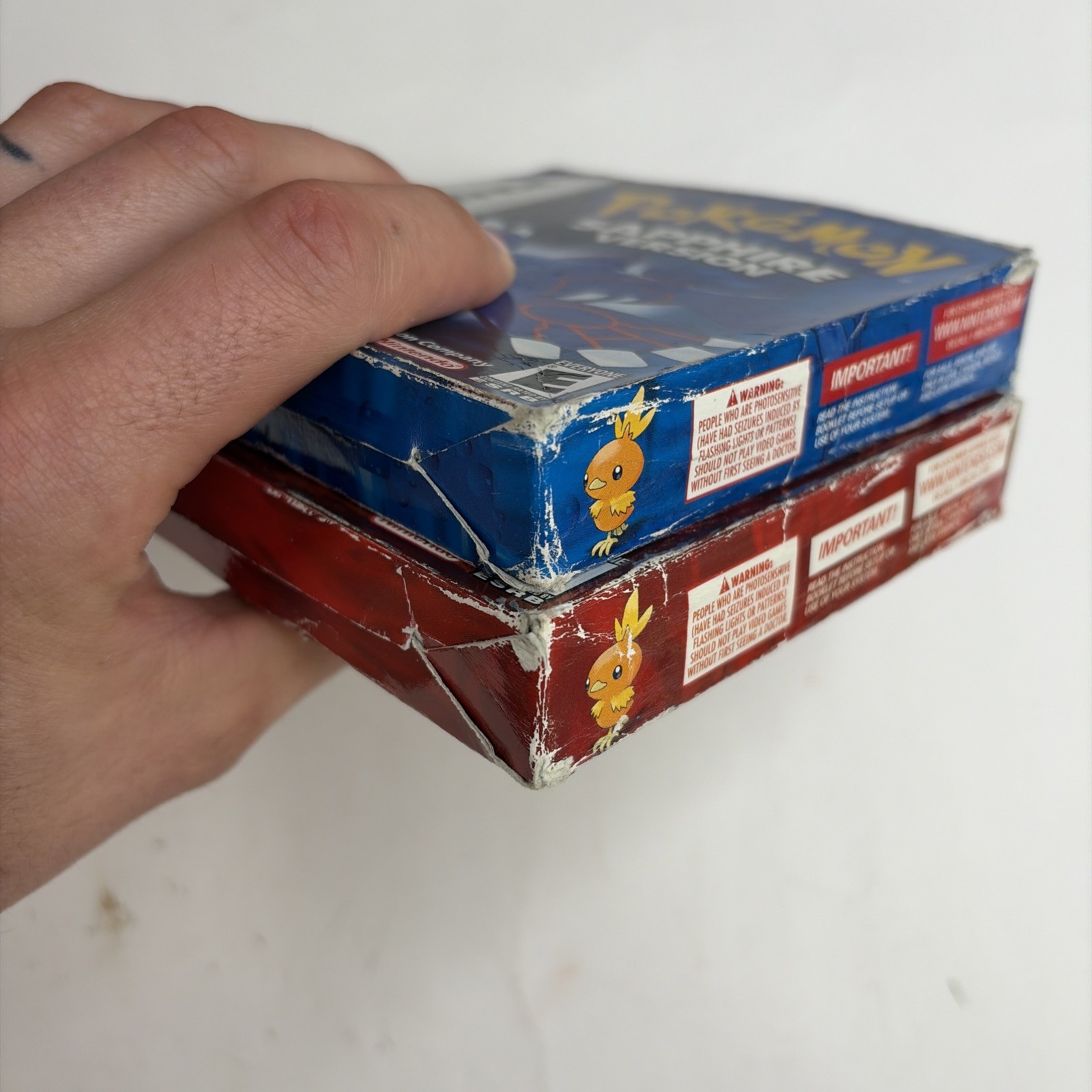 Pokemon Ruby & Sapphire Gameboy Advance AUTHENTIC Complete in Box CIB Cards