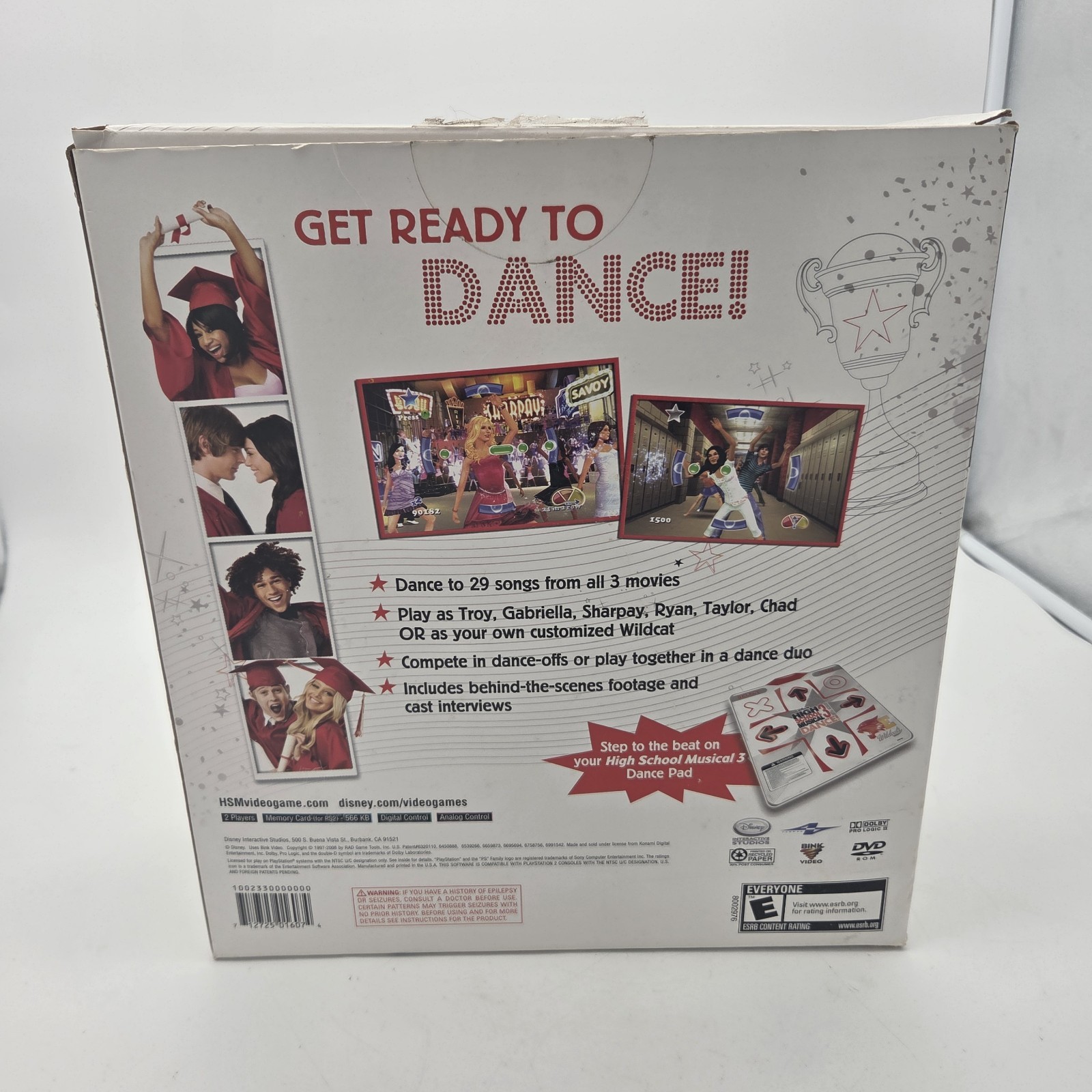 High School Musical 3: Senior Year Dance Bundle (Sony PS2) New Open Box
