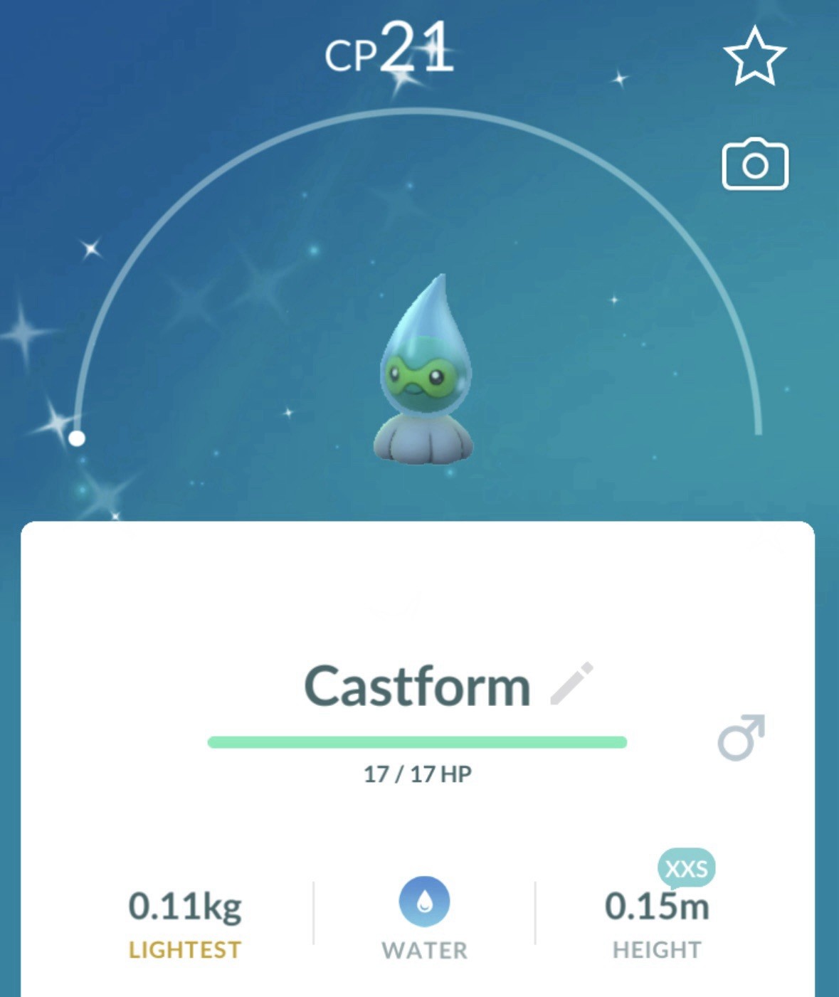 ✨Shiny Rainy Castform XXS Level 1 | Rare Pokémon | 20k Stardust 🔄Tr-de🔄✨