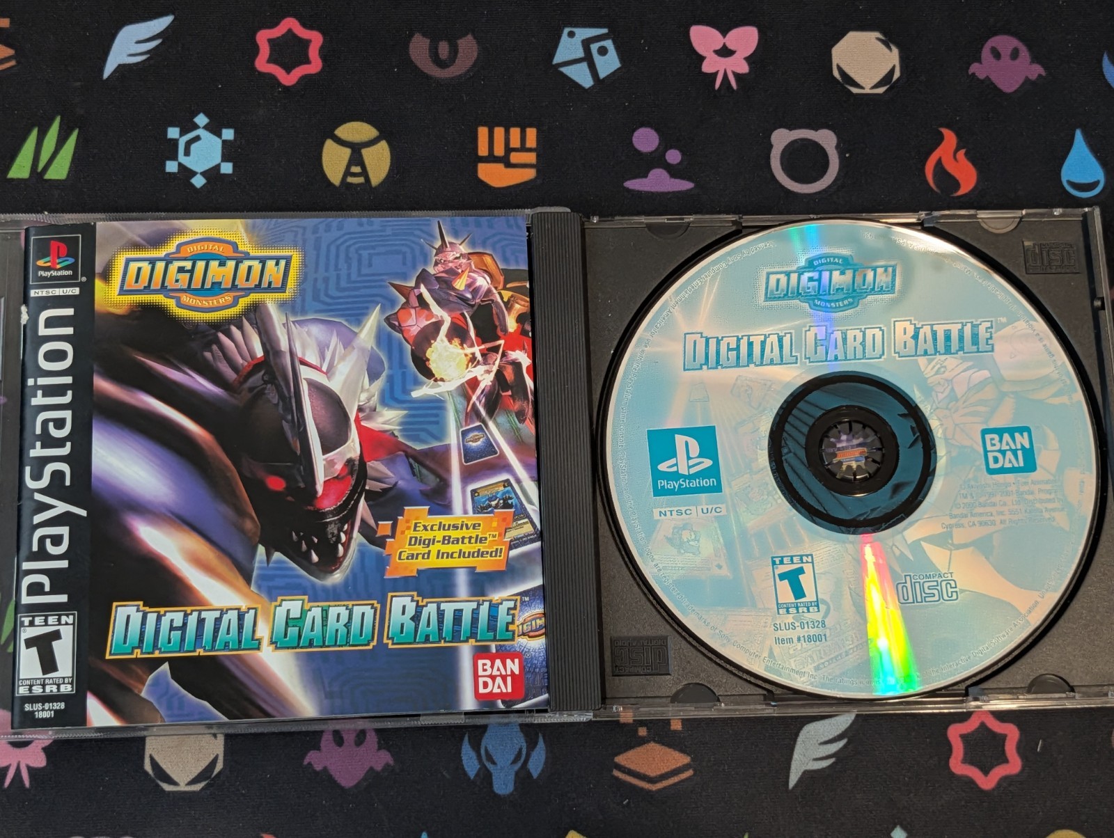 Digimon Digital Card Battle (Sony PlayStation 1, 2001) CIB Tested W/ Reg Card