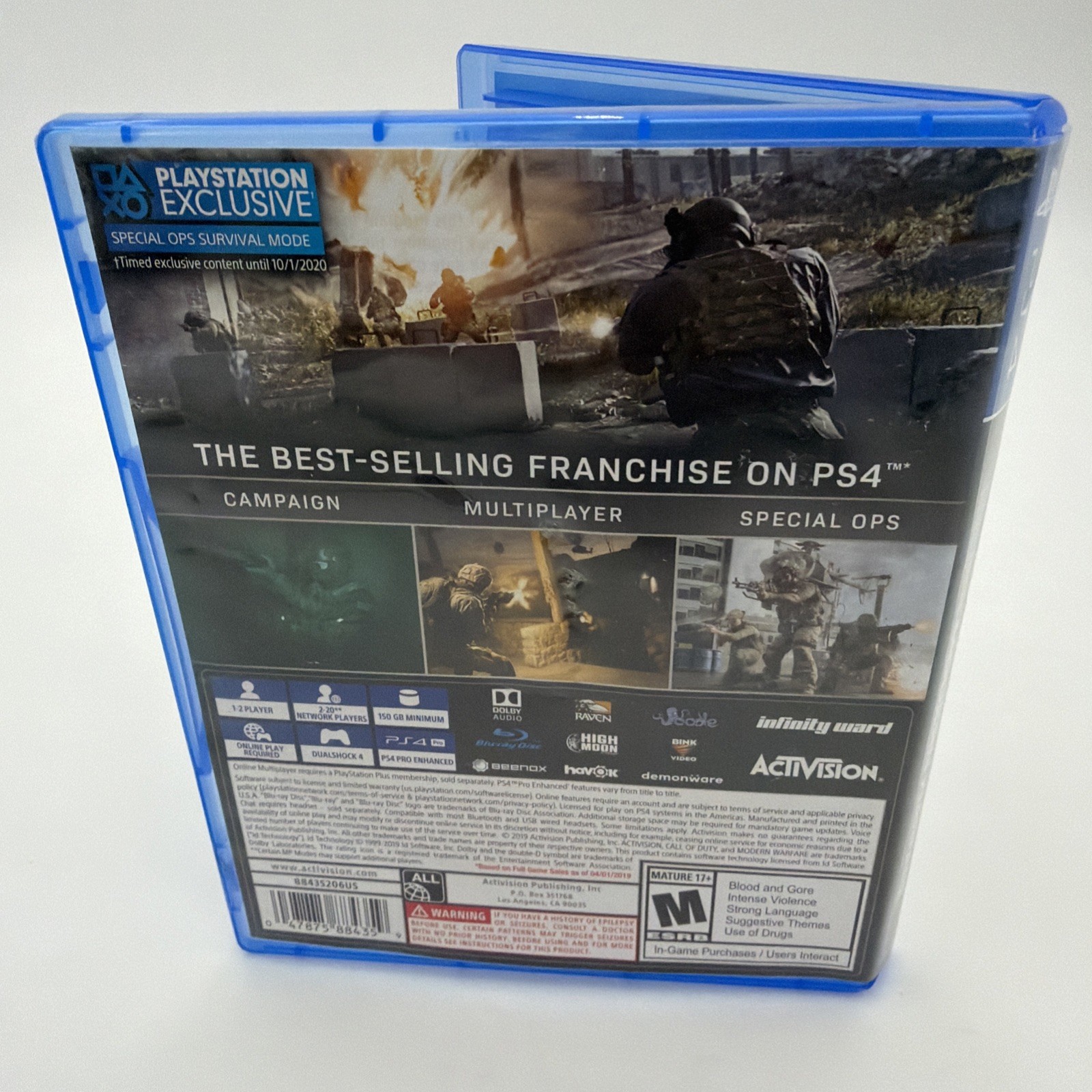 Call of Duty: Modern Warfare – Sony PlayStation 4 No Manual – TESTED