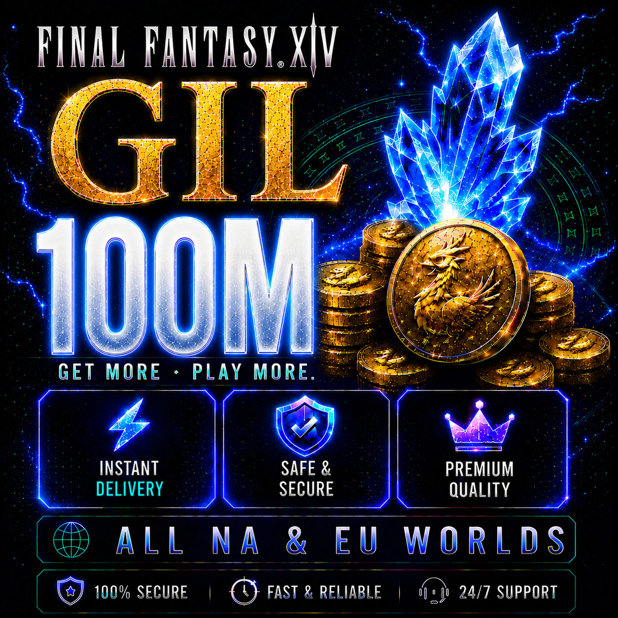 FFXIV Gil Final Fantasy 14 Gil ⭐5% Bonus ⭐ 100M Gil ⭐FF14 Gil | NA & EU