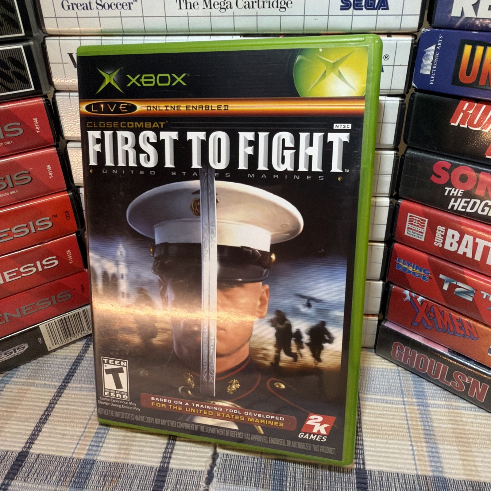 First to Fight United States Marines Microsoft Xbox Video Game CIB Complete