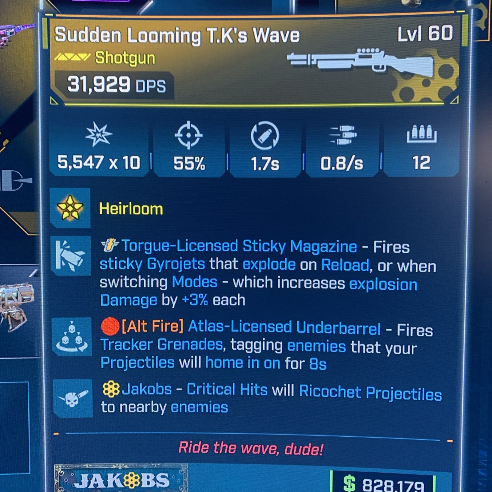 Borderlands 4⭐️LVL 60 GOD ROLL T.K’s WAVE TORGUE STICKY⭐️All PLATFORM