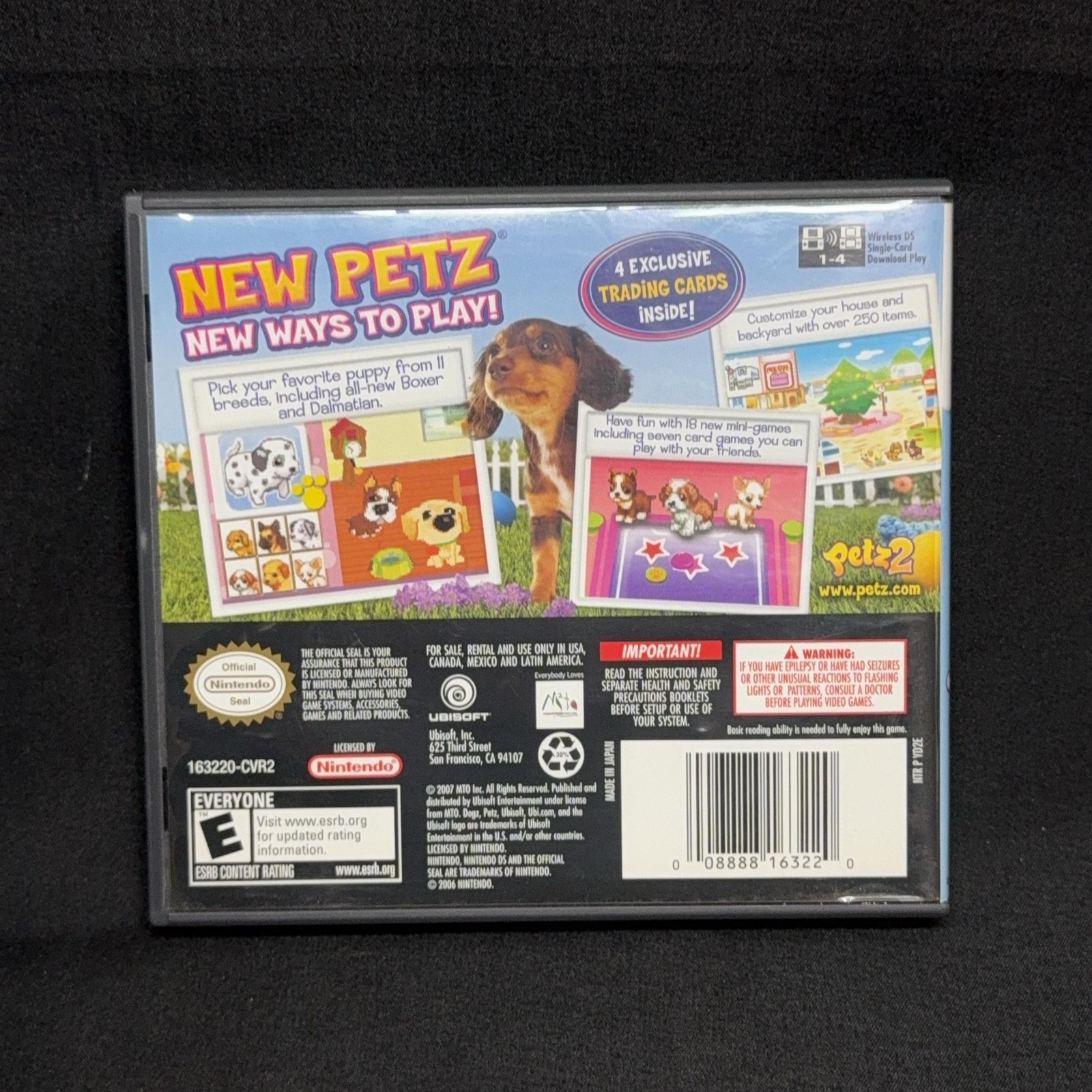 Petz Dogz 2 Nintendo DS Game E Ubisoft NTSC-U/C CIB Case Manual 2007 Virtual Pet