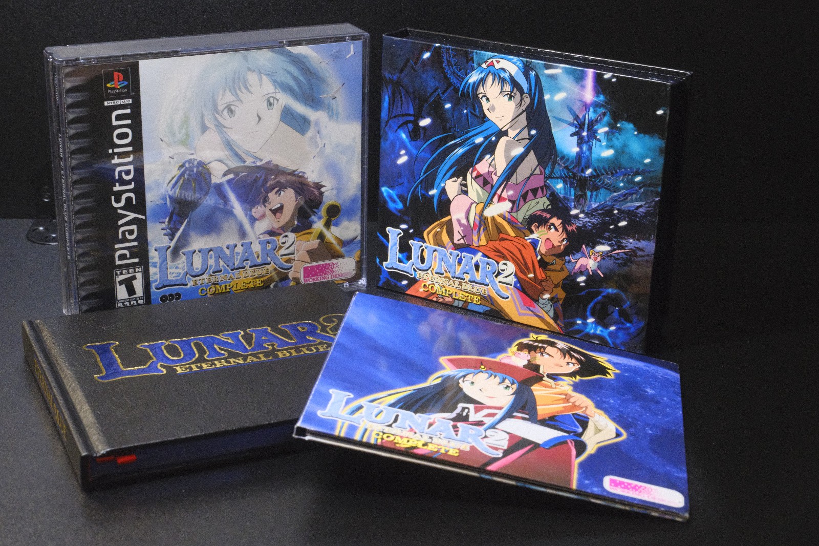 Lunar 2: Eternal Blue Complete (PlayStation 1, 2000) CIB With Pendant!