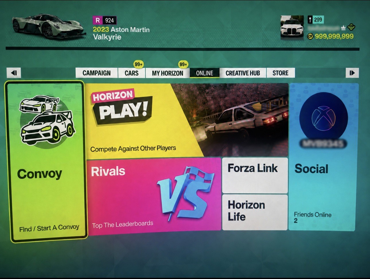 Forza Horizon 6 Full Completion | P8 Lvl 299 | Max Money Skills Spins | 638 Car