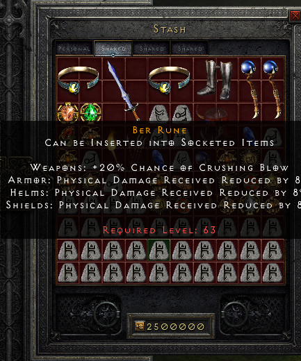 🔥 NON LADDER HARDCORE OHM-BER-JAH-ZOD ALL RUNES DIABLO 2 RESURRECTED D2R