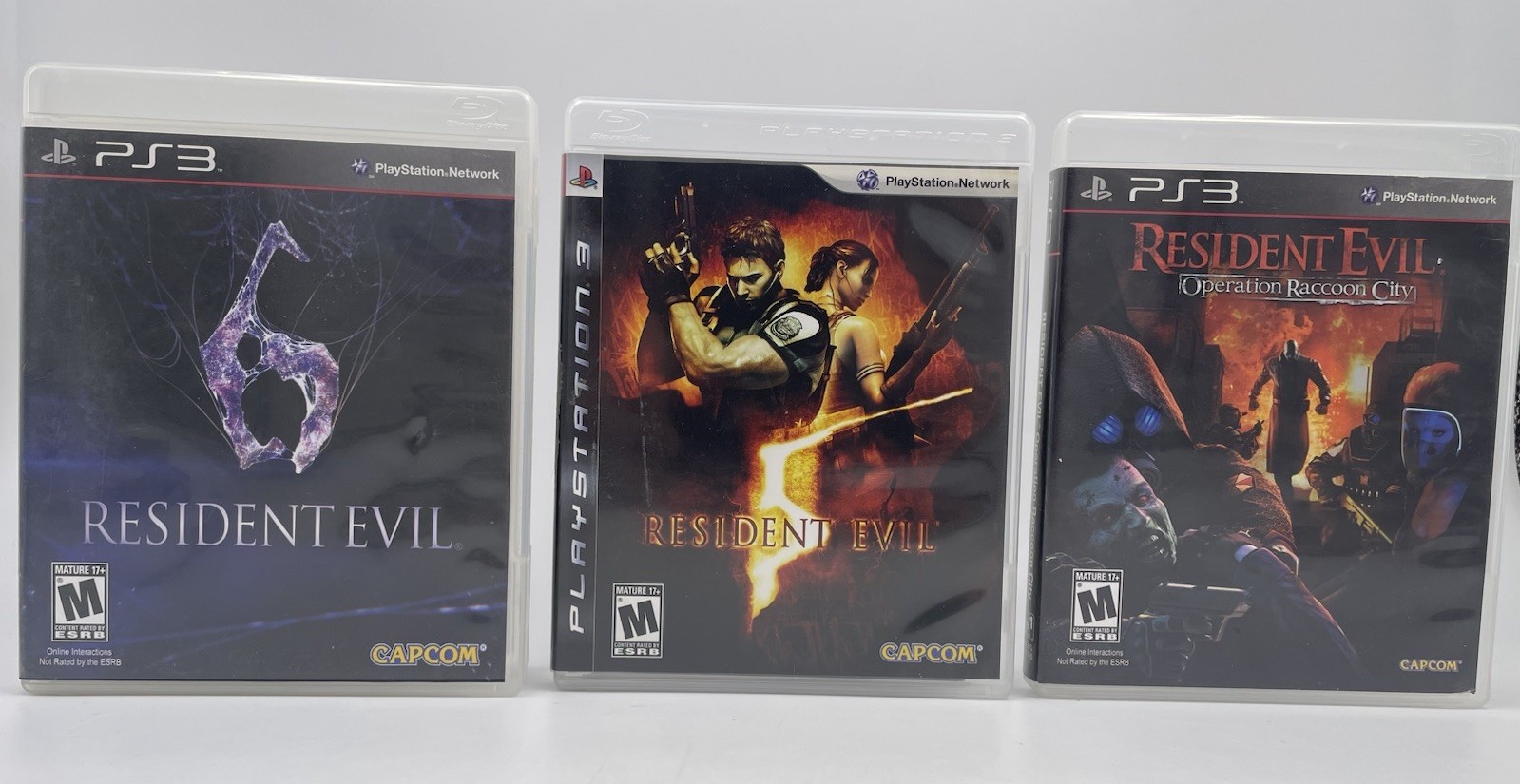 Lot Of 3 Resident Evil 5, 6 & Operation Raccoon City PlayStation 3 2009-2012