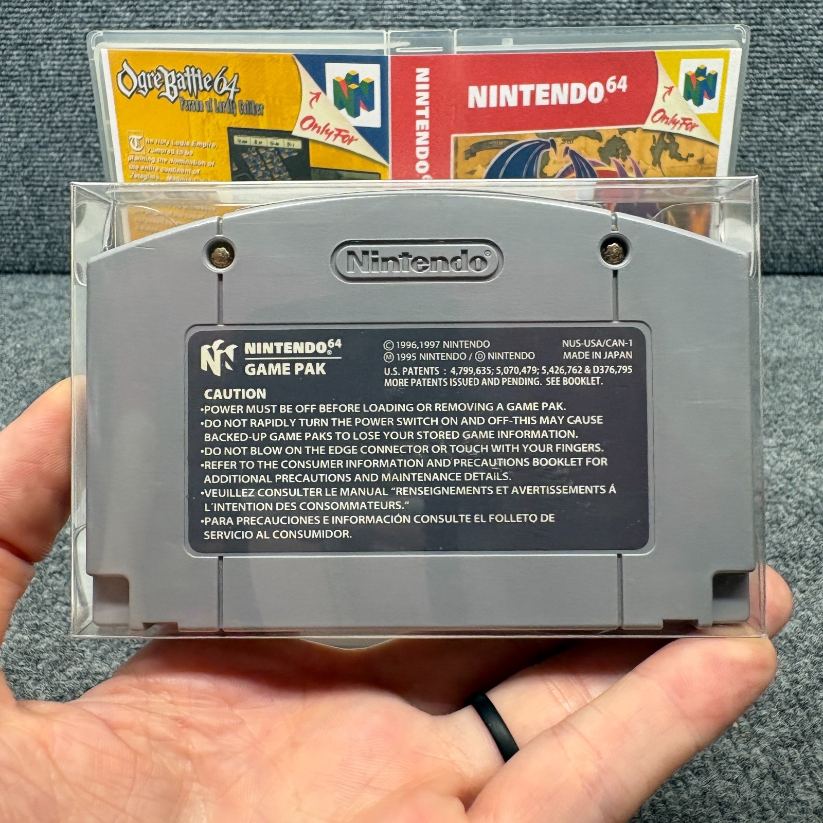 Ogre Battle 64 Person of Lordly Caliber Nintendo 64 Cartridge Case Tested Works