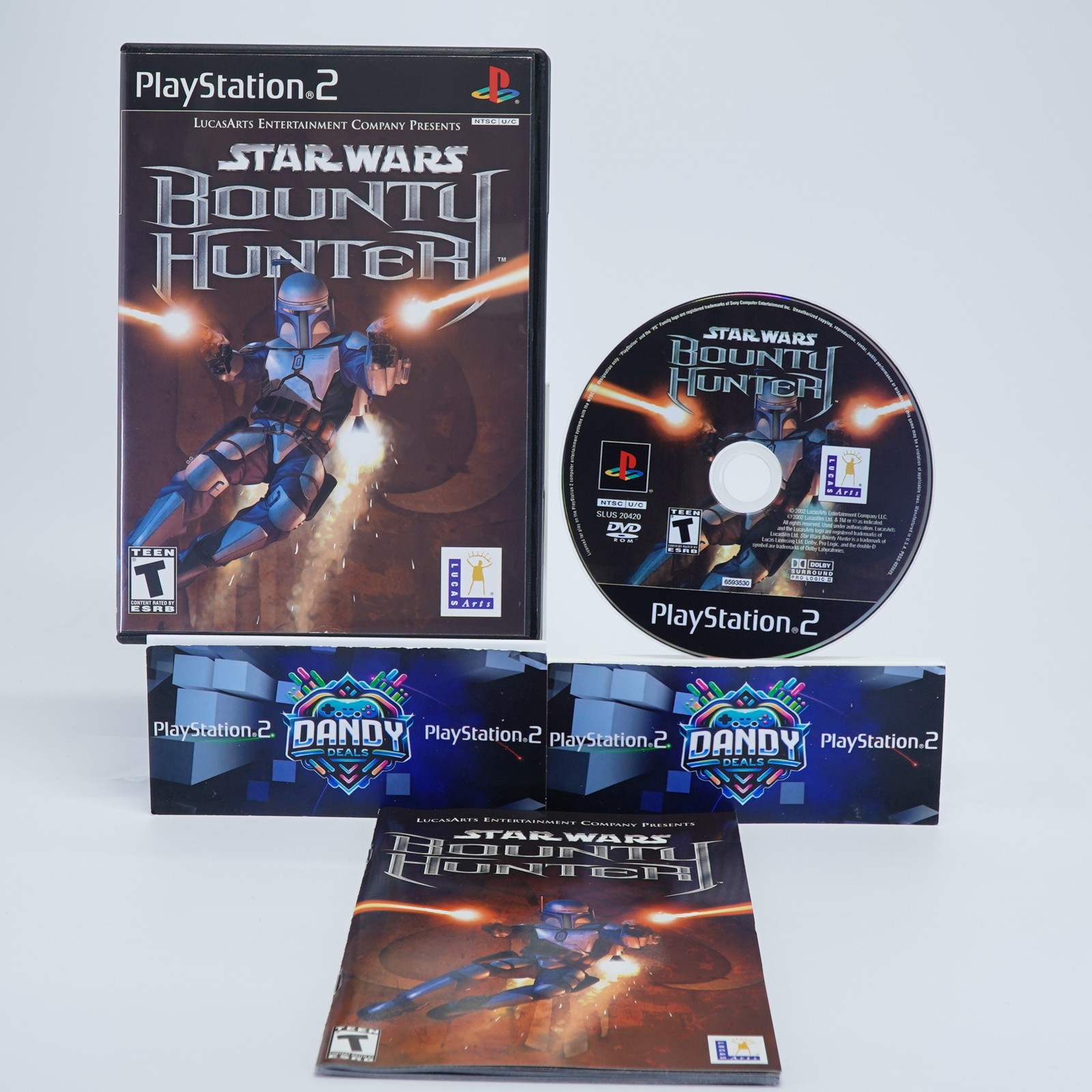 Star Wars Bounty Hunter PS2 Black Label – CIB W/ Manual – PlayStation 2