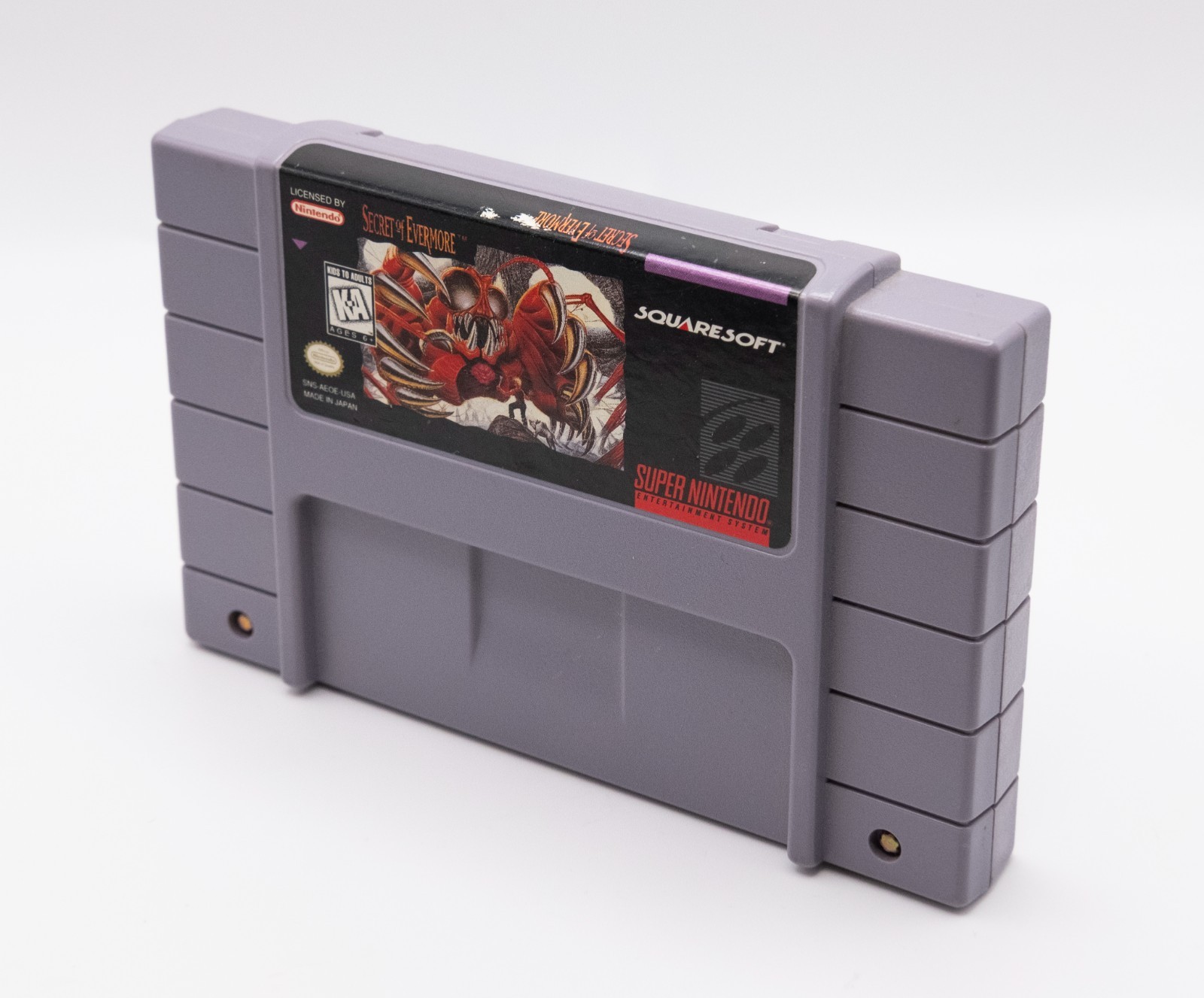 Secret of Evermore Super Nintendo SNES Cart Only, Tested/Works, Good Condition