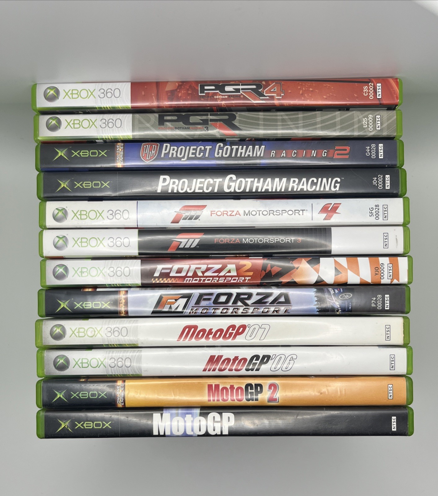 Racing Game Lot of 12 [PGR, Forza, MotoGP Series] for Xbox & Xbox 360 (Tested)