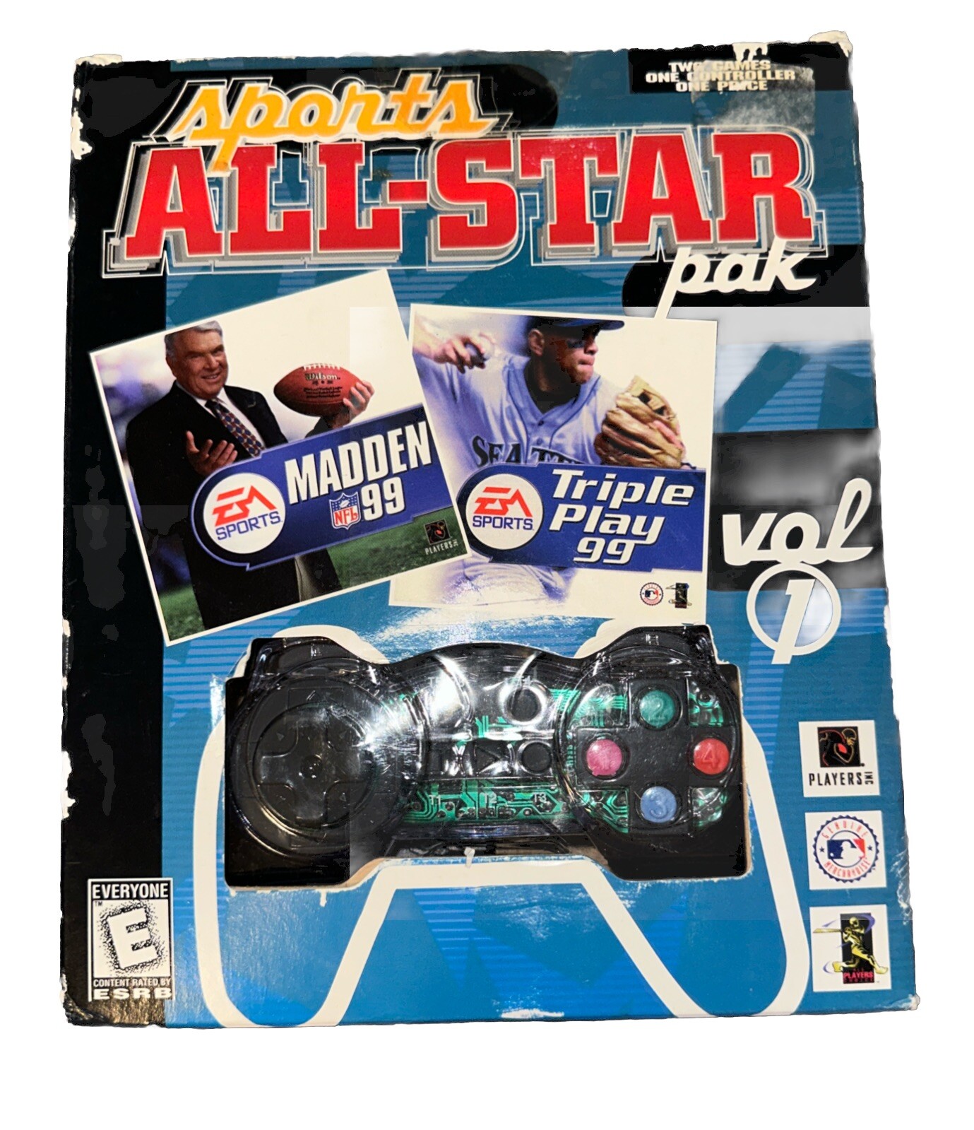 Vintage NOS Sports All-Star Pak Vol 1 Madden & Triple Play 99 Plus Gamepad New