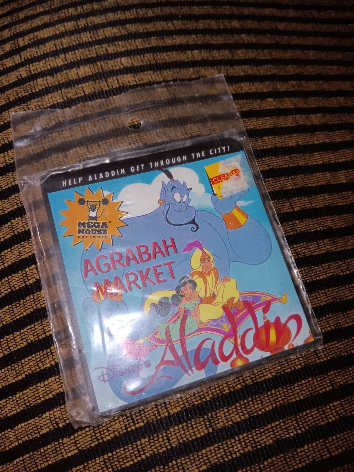 Mega Mouse Software DOS Disney’s Aladdin Agrabah Market Floppy Disk MS-DOS