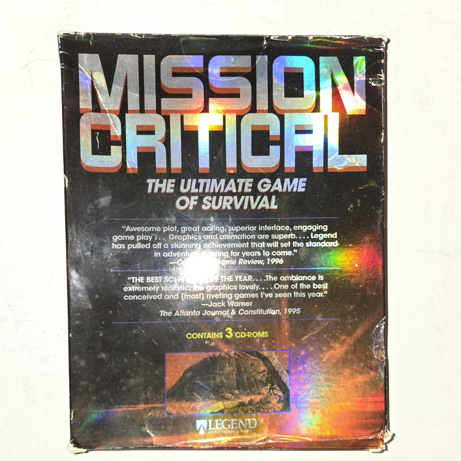 Mission Critical Big Box PC Game Complete Sealed CDs Manual 3 CD-ROM Legend 1995