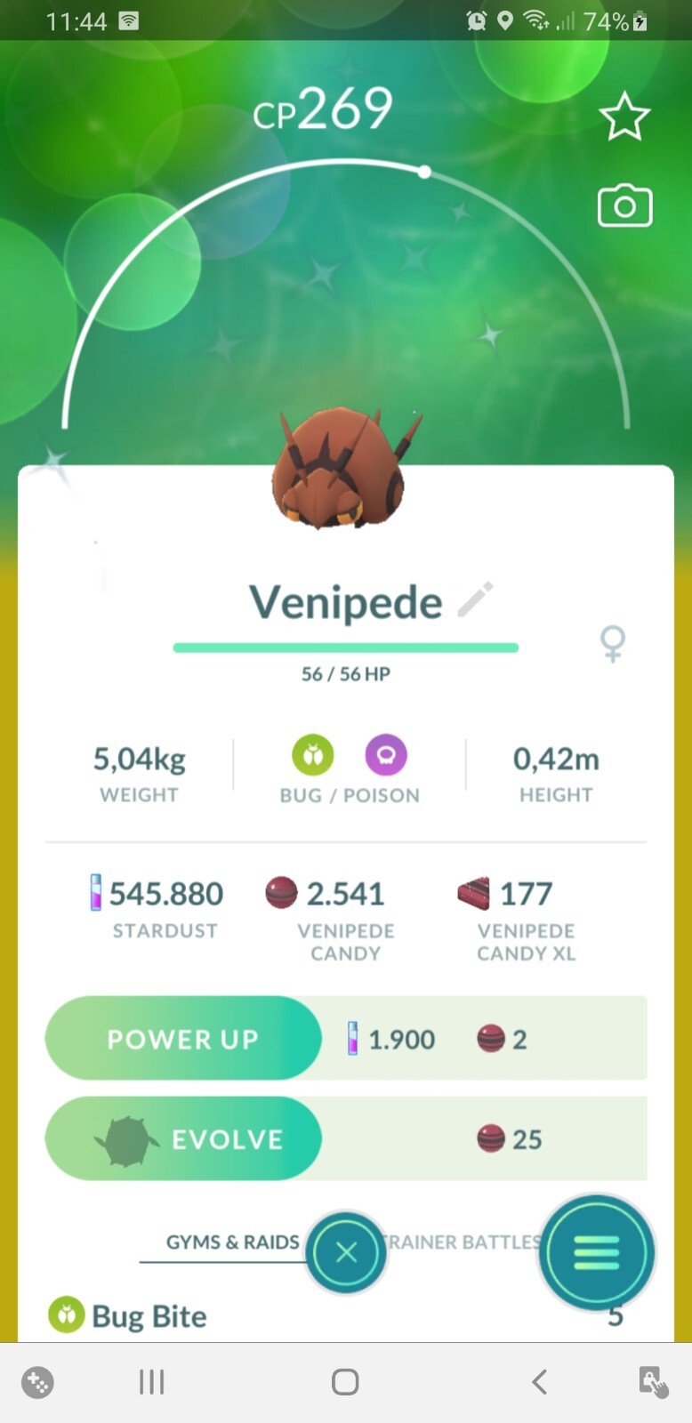 ✨Shiny Venipede, Pokèmon Go, registered or 30 days trade✨